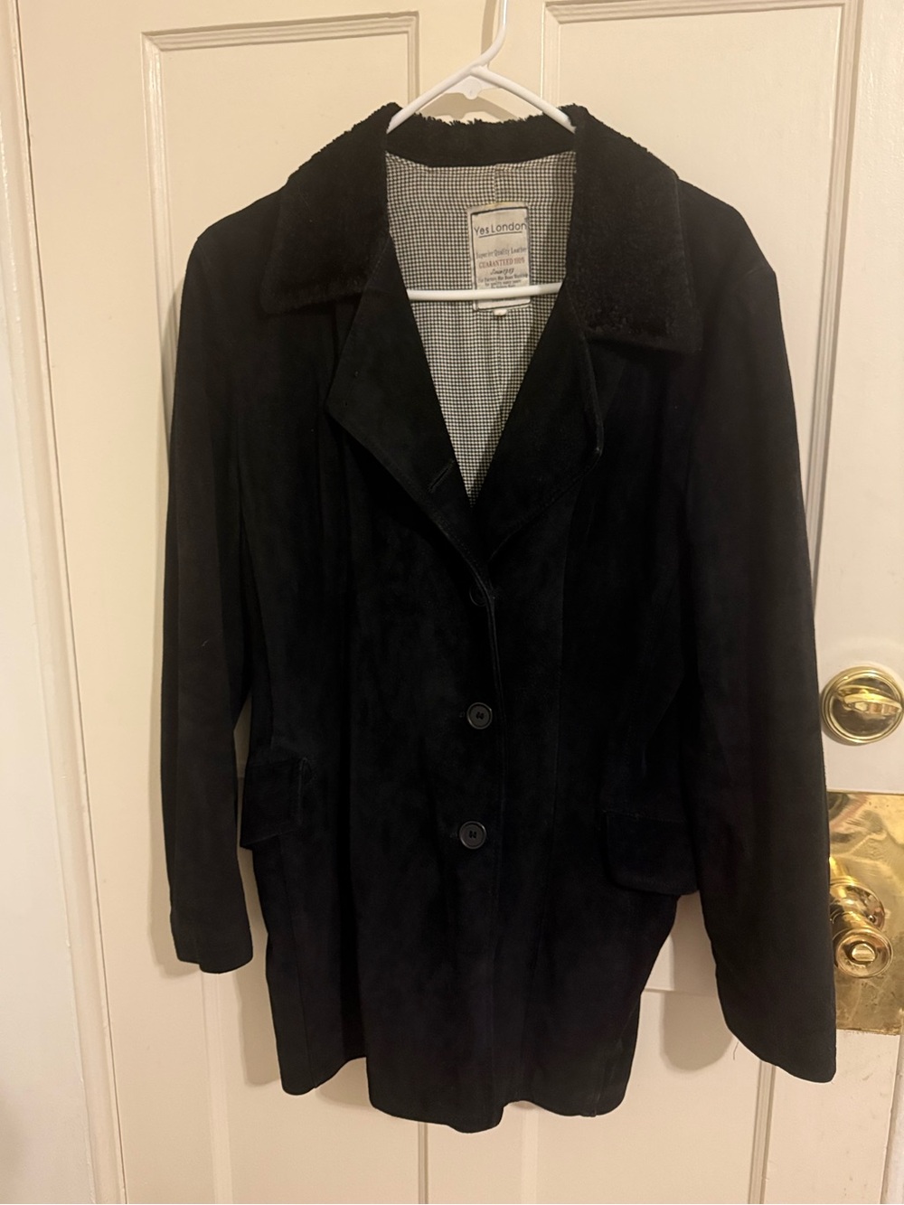 Vintage Women's Black Suede Coat